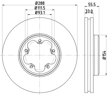 1x  MINTEX Brake Disc