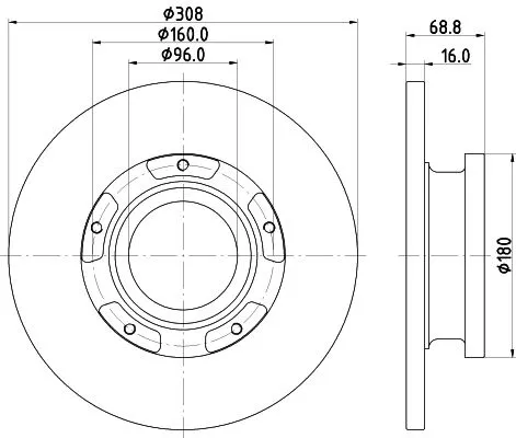 1x  MINTEX Brake Disc