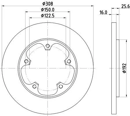 1x  MINTEX Brake Disc