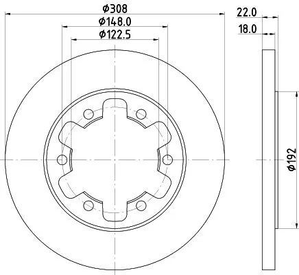 1x  MINTEX Brake Disc
