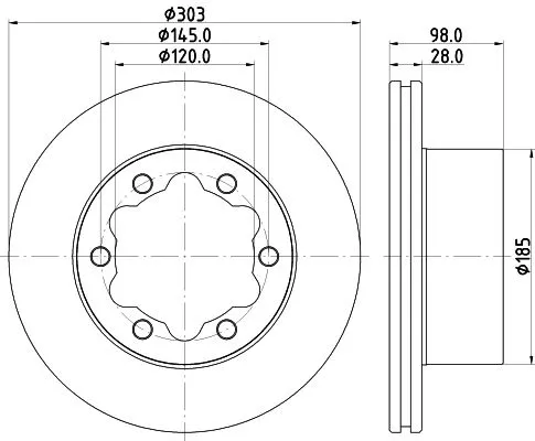 1x  MINTEX Brake Disc