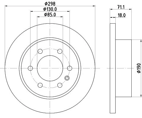 1x  MINTEX Brake Disc