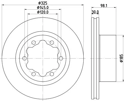 1x  MINTEX Brake Disc