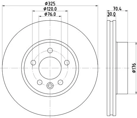 1x  MINTEX Brake Disc