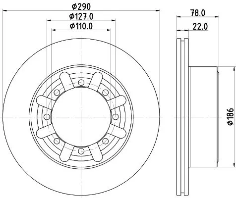1x  MINTEX Brake Disc