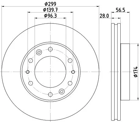 1x  MINTEX Brake Disc