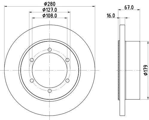 1x  MINTEX Brake Disc