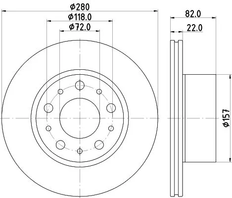 1x  MINTEX Brake Disc