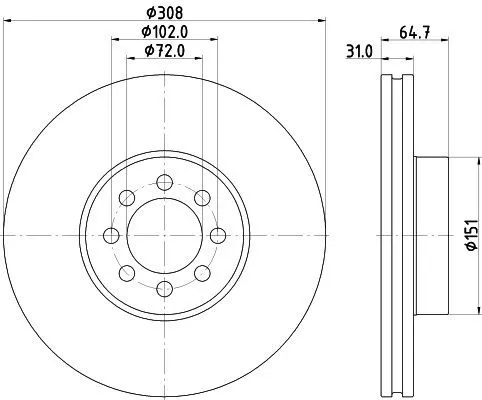 1x  MINTEX Brake Disc