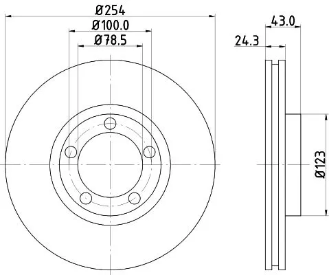 1x  MINTEX Brake Disc