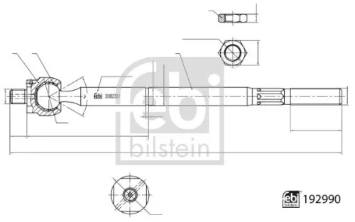 Febi Front Inner Tie Rod For Toyota Avensis