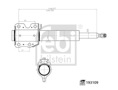 FEBI BILSTEIN FEBI BILSTEIN 193109 Febi Front Left or Right Shock Absorber Strut For MERCEDES-BENZ VW Lt 28-3 