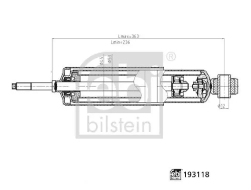 FEBI BILSTEIN FEBI BILSTEIN 193118 Febi Front Left or Right Shock Absorber Strut For Nissan Cabstar 