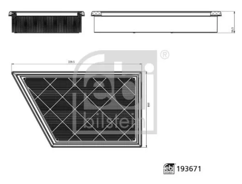 FEBI BILSTEIN FEBI BILSTEIN 193671 Febi Bilstein Air Filter For Ford Ford Asia & Oceania Ford Usa Vw Amarok Ranger 