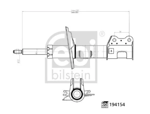 Febi Front Right Shock Absorber Strut For Citroën Fiat Peugeot Bipper Bipper