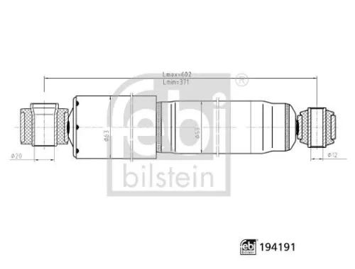 FEBI BILSTEIN FEBI BILSTEIN 194191 Febi Rear Left or Right Shock Absorber Strut For Mazda Bt-50 