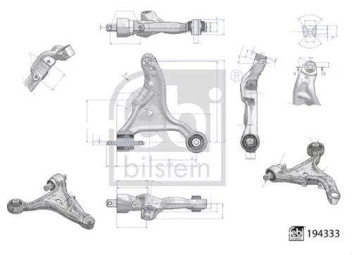 Febi Front Right Control / Trailing Arm For Volvo S60 V70