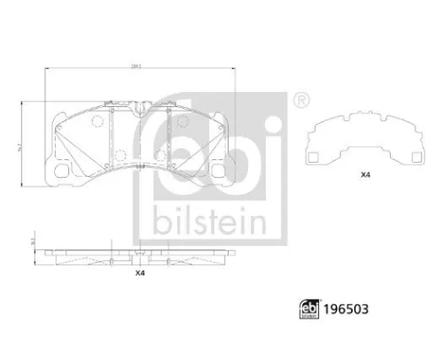 Febi Front Brake Pad Set For Porsche Cayenne Macan
