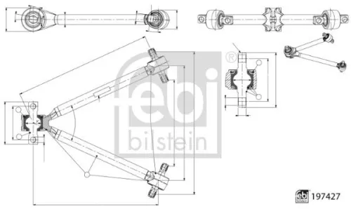 FEBI BILSTEIN FEBI BILSTEIN 197427 Febi Rear Control / Trailing Arm For Mercedes Actros Mp4 / Mp5 Antos Arocs Econi 