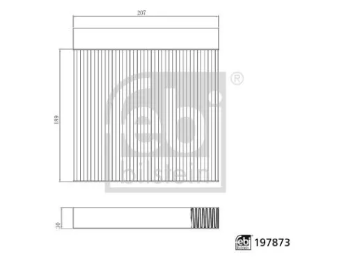 FEBI BILSTEIN FEBI BILSTEIN 197873 Febi Cabin Pollen Filter For Mg Mg 3 Mg Zs 