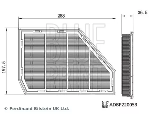BLUE PRINT BLUE PRINT ADBP220053 Blue Print Front Right Air Filter For Bmw X5 X6 X7 