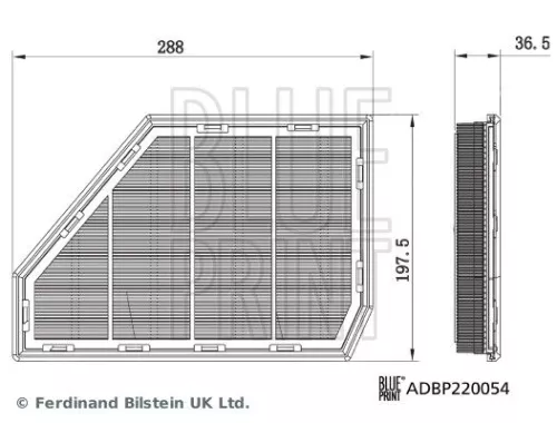 BLUE PRINT BLUE PRINT ADBP220054 Blue Print Front Left Air Filter For Bmw X5 X6 X7 
