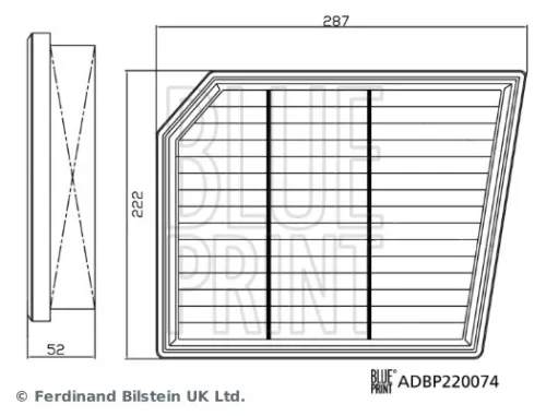BLUE PRINT BLUE PRINT ADBP220074 Blue Print Air Filter For Bmw Mini 1 2 Mini Clubman Mini Countryman X2 