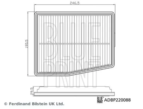 BLUE PRINT BLUE PRINT ADBP220088 Blue Print Air Filter For Hyundai Kia K8 Optima Santa Fe Santa Fe V Sorento Spor 