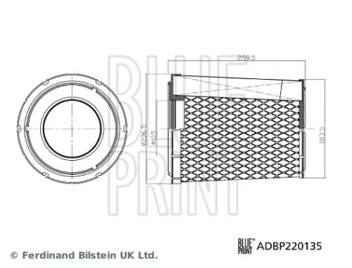 BLUE PRINT BLUE PRINT ADBP220135 Blue Print Air Filter For Isuzu Elf 