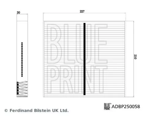 BLUE PRINT BLUE PRINT ADBP250058 Blue Print Filter Cabin Air For Genesis Hyundai Kia Ev6 Gv60 Ioniq 5 Kona Santa  