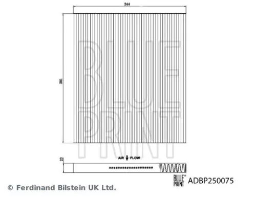 BLUE PRINT BLUE PRINT ADBP250075 Filter, cabin air 
