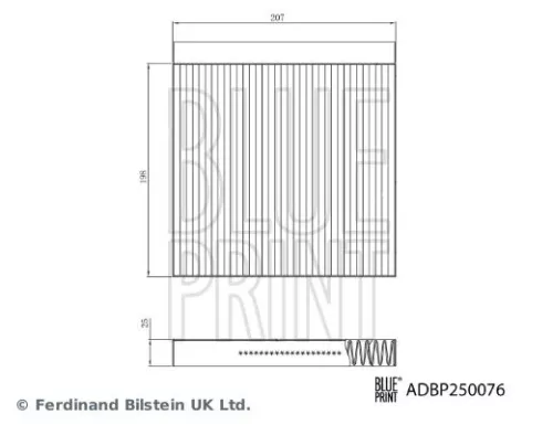 BLUE PRINT BLUE PRINT ADBP250076 Filter, cabin air 