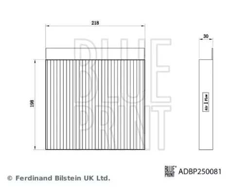 BLUE PRINT BLUE PRINT ADBP250081 Filter, cabin air 