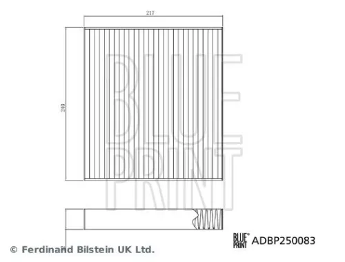 BLUE PRINT BLUE PRINT ADBP250083 Filter, cabin air 