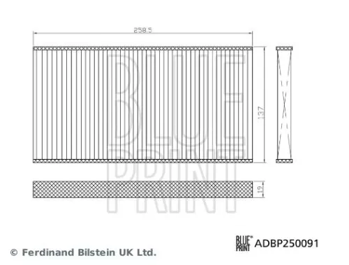 BLUE PRINT BLUE PRINT ADBP250091 Blue Print Filter Set Cabin Air For Subaru Toyota Bz4x Solterra 