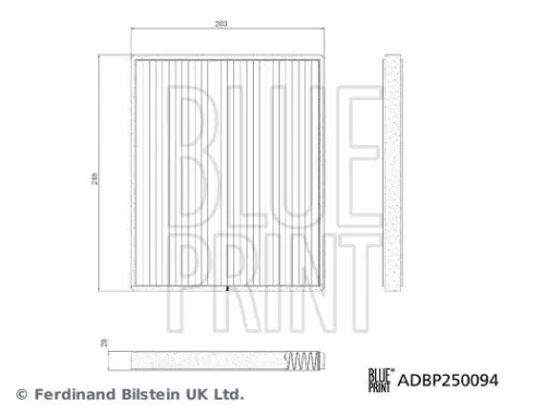 BLUE PRINT BLUE PRINT ADBP250094 Blue Print Filter Cabin Air For Maxus Deliver 9 Edeliver 9 G10 G10 Plus G20 G20  