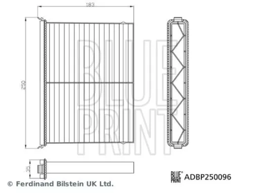 BLUE PRINT BLUE PRINT ADBP250096 Blue Print Filter Cabin Air For Mazda Cx-60 Cx-80 Cx-90 