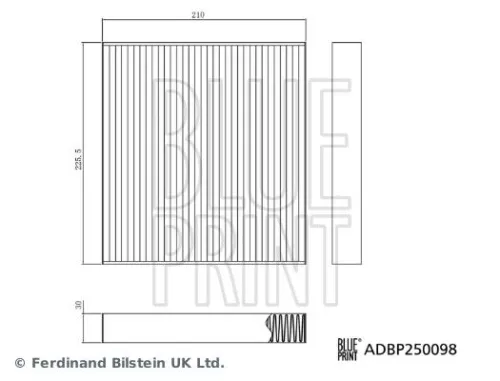 Blue Print Filter Cabin Air For Hyundai Kia Ev9 Ioniq 6 Kona Niro