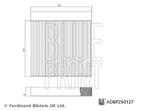 Blue Print Cabin Pollen Filter For Mg Mg 3 Mg Zs