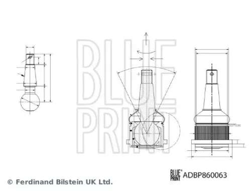 BLUE PRINT BLUE PRINT ADBP860063 Blue Print Lower Rear Left Or Right Ball Joint For Land Rover Defender Discove 