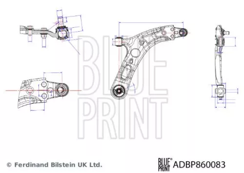 BLUE PRINT BLUE PRINT ADBP860083 Blue Print Front Right Control Trailing Arm For Hyundai Kia Cee'd I30 Pro Cee'd 