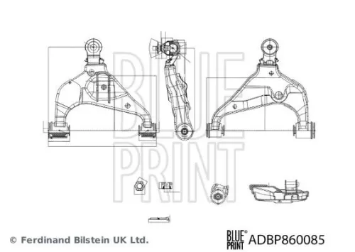 BLUE PRINT BLUE PRINT ADBP860085 Blue Print Front Left Lower Control Trailing Arm For Toyota Fortuner Hilux 