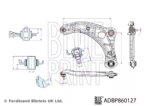 BLUE PRINT BLUE PRINT ADBP860127 Blue Print Front Left Lower Control Trailing Arm For Nissan Micra 