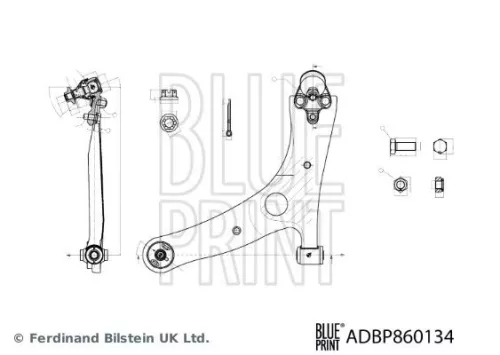 BLUE PRINT BLUE PRINT ADBP860134 Blue Print Front Left Control Trailing Arm For Toyota Rav 4 