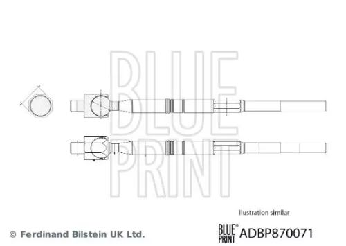 BLUE PRINT BLUE PRINT ADBP870071 Blue Print Front Left Or Right Inner Tie Rod For Isuzu D-max Kb Mu-x 