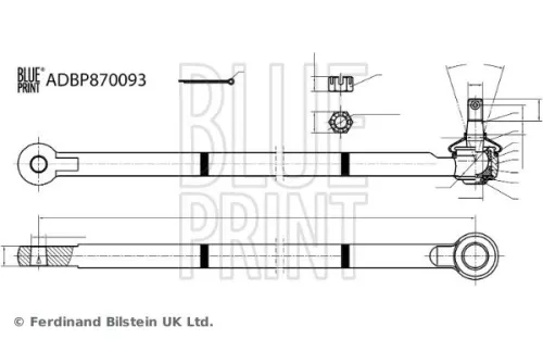 BLUE PRINT BLUE PRINT ADBP870093 Blue Print Front Right Outer Tie Rod End For Suzuki Samurai 