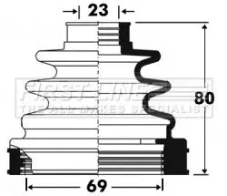 FIRST LINE Drive Shaft Cv Boot Kit