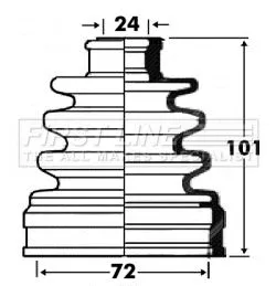  FIRST LINE Drive Shaft Cv Boot Kit