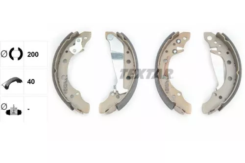 TEXTAR TEXTAR 91018300 1x Brake Shoe Set 