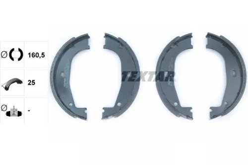 TEXTAR TEXTAR 91045500 1x Brake Shoe Set, parking brake 